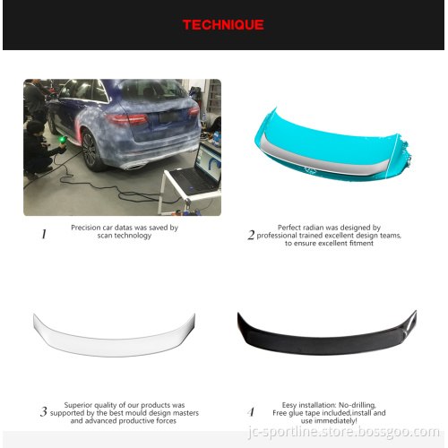 Custom Dry Carbon Fiber Rear Spoiler for Lexus IS250/IS350 F Sport Sedan (2014-2020)
